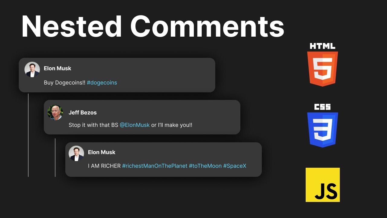 How to Create Nested Chat Comments with HTML, CSS, and JavaScript ...